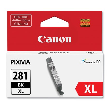 Canon 2037C001 (CLI-281) ChromaLife100 Ink, Black 2037C001