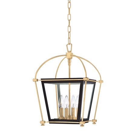 Hudson Valley Lighting Hollis 4 Light Lantern 12.75 In. Aged Brass 3612-AGB