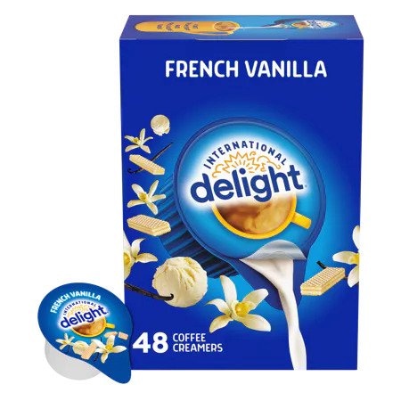 Dean Foods Internatnl, Flavored Liquid Non-Dairy Coffee Creamer, French Vanilla, 0.4375 Oz Cup, 48/box 02282