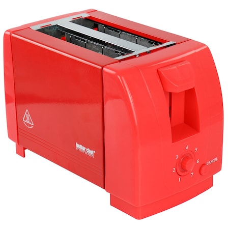 Better Chef Compact Two Slice Countertop Toaster in Red IM-207R