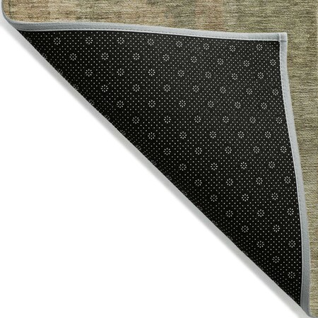Homeroots 10' X 14' Khaki Beige And Wheat Abstract Washable Indoor Outdoor Area Rug 630782