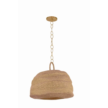 Troy Lighting Ferrando 25in wide 1 Light Pendant in Patina Brass F6325-PBR