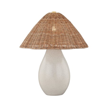 Mitzi 1 Light Tuva Table Lamp Aged Brass/Ceramic Silver Lake HL1196201-AGB/CVL
