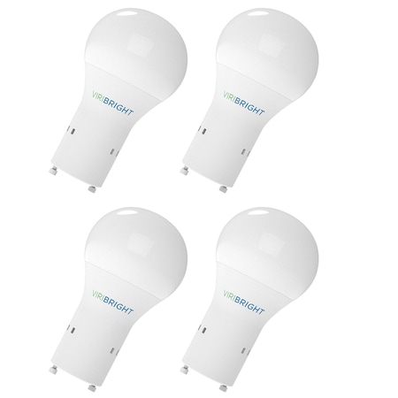 Viribright A19 GU24 60W LED LIGHT BULB 2700K, 4PK A19/GU24/27K/640335-4