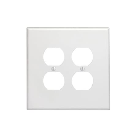 Leviton WallPlate, DuplexOutlet, White, Plastic 88116