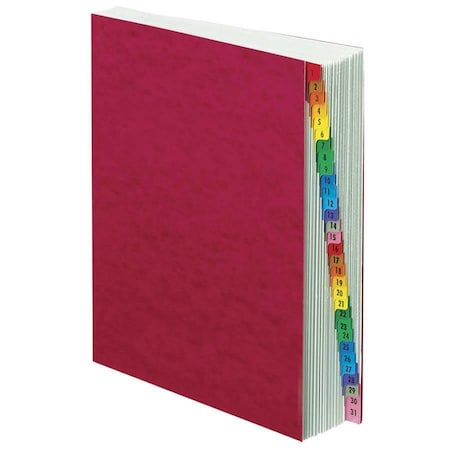 Esselte Pendaflex Expandable Desk File- 1-31 Index- Letter Size- Acrylic-Coated PressGuard- Red 11014