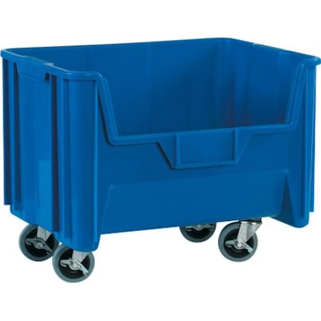Partners Brand Hang & Stack Storage Bin, Blue, 19.9 in W, 15.3 in L, 3 PK BING120