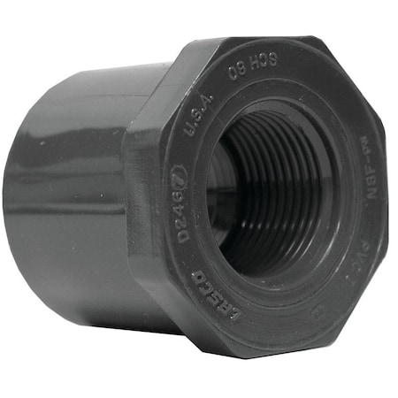 Genova LASCO 838101BC Reducing Bushing, 34 x 12 in, Spigot x Female, PVC, SCH 80 Schedule 838101-BC