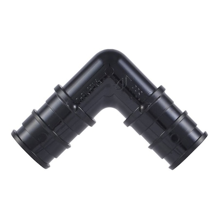 Sharkbite Elbow, 1/2 in, Barb, 90 deg Angle, Acudel Polymer, Black, 150 to 160 psi Pressure UA248A5