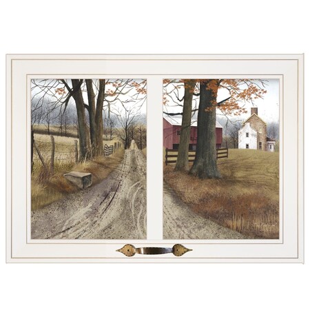 Homeroots The Road Home 6 White Framed Print Wall Art 406233