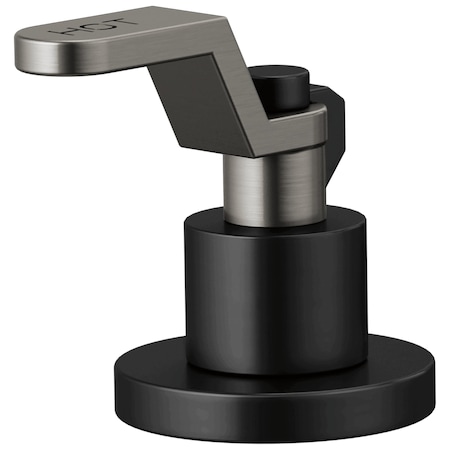 Brizo Litze Widespread Handle Kit, Industrial Lever Matte Black/Luxe Steel HL5334-BLSL-NM