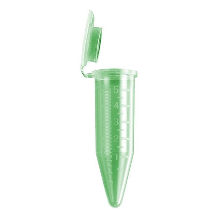 Zoro Select Centrifuge Tube, 0.65 in Dia, Green, PK200 C2500-G