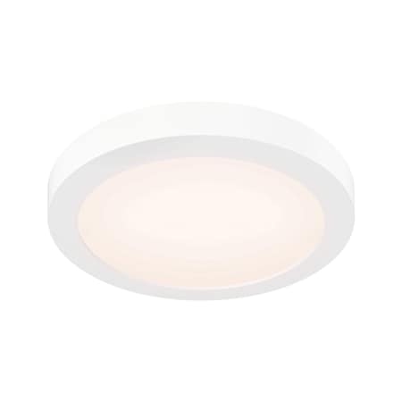 Dals Lighting Prime 9'' Round 5CCT Plastic Flush Mount, White FMP09-CC-WH