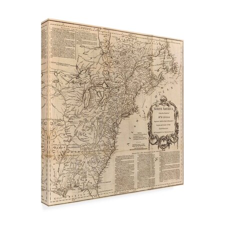 Trademark Fine Art Outdoor Canvas Art Marcus Jules 'East Coast America Map' Wall Art for Patios, or Gardens GRL00832-OC2424WR