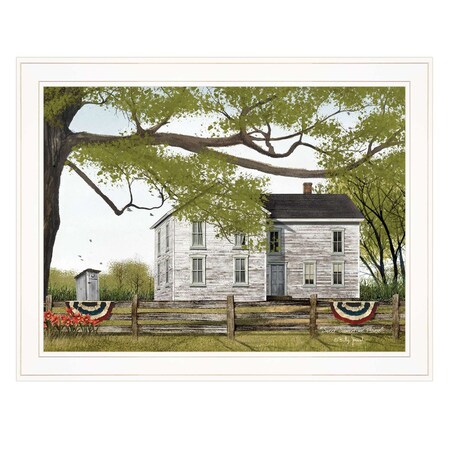 Homeroots Sweet Summertime House 3 White Framed Print Wall Art 404512