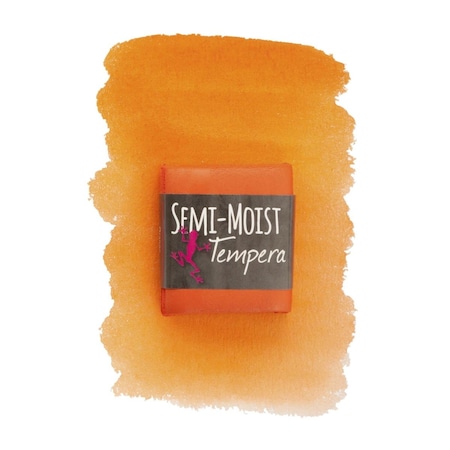 Jack Richeson Semi-Moist Tempera Cake, 1.62 x 1.87 x 0.50 in. - Orange 1569139