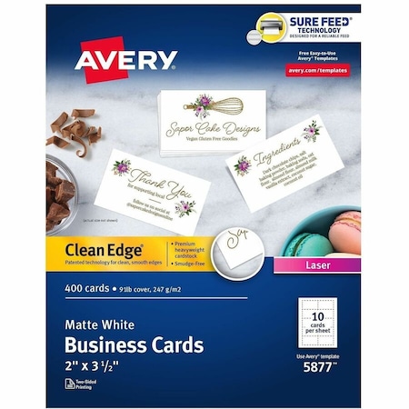 Avery Dennison CARD, CE BUSINESS 400, WHT 5877
