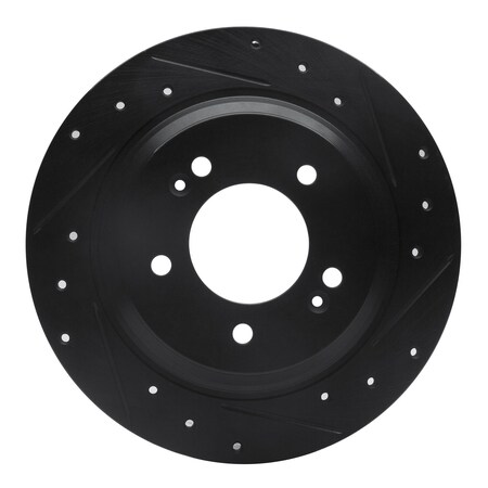 Dynamic Friction Co DFC Brake Rotor - Drilled and Slotted - Black 633-21014R