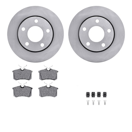 Dynamic Friction Co DFC Brake Rotor with 5000 Brake Pads and Hardware Kit 6512-73215