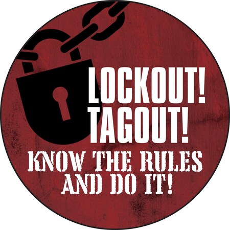 Accuform HARD HAT STICKERS LOCKOUT LHTL180