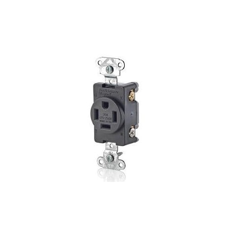 Leviton Straight Blade Receptacle, 14-20R, 20 A, 125/250V AC, 3 Pole, 4 Wire, Flush Mount, Grounded 8410