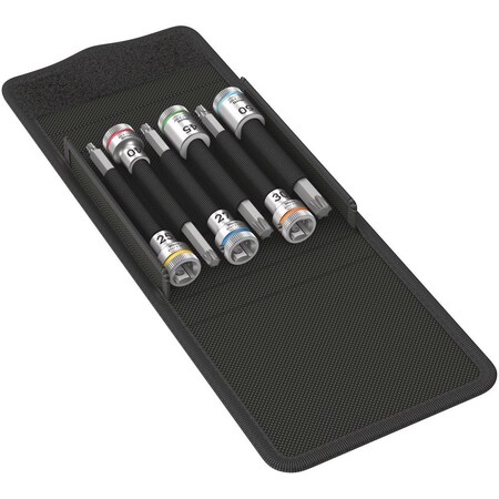 Wera 8767 B TORX HF 1 Zyklop bit socket set with holding function, 3/8 in drive, 6 pieces 5003185001