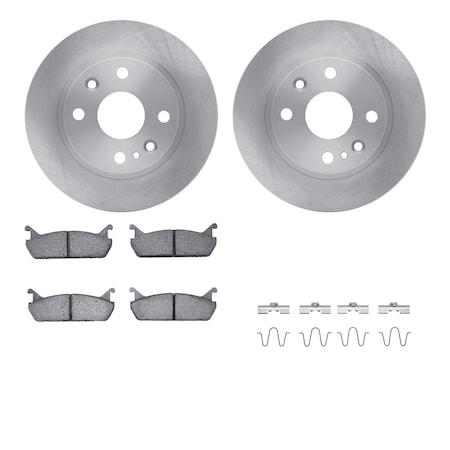Dynamic Friction Co DFC Brake Rotor with 5000 Brake Pads and Hardware Kit 6512-80127
