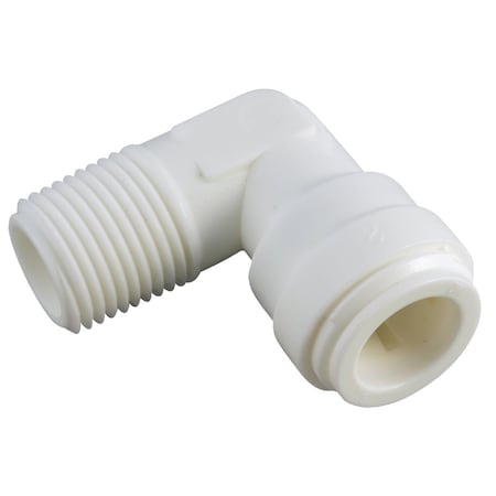 Anderson Metals 5/8'' OD x 1/2'' MPT 90 Deg. Push-in Male Plastic Elbow, 1/4 Bend 53069-1008