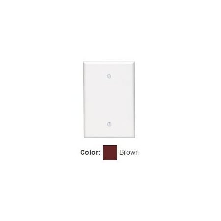Leviton Blank Wallplate, Oversized, Gang 1, Brown 85114