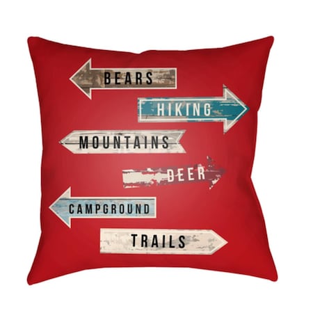 Artistic Weavers Lodge Cabin Compass Poly Filled Pillow - 26 x 26 in. LGCB2069-2626
