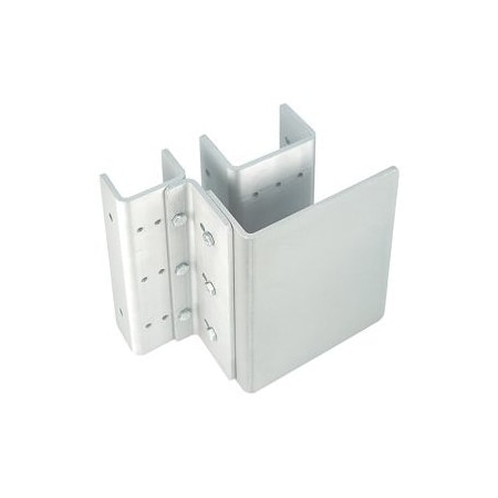 Hanchett Entry Systems Swing Gate, Flex-Mount Kit, 3in Round Post, 1in Separation, Zinc-Plated Steel FMK-SW