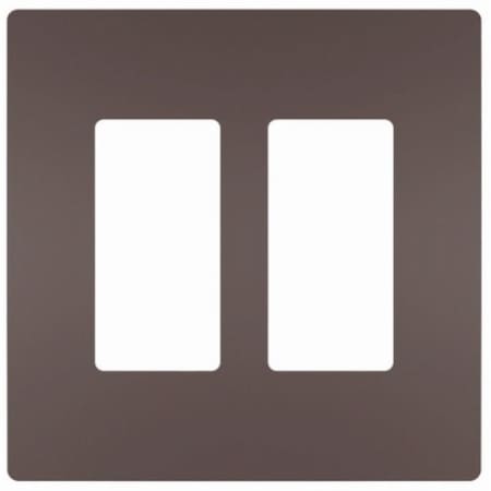 Legrand radiant Wallplate, 4.94 in L, 4.96 in W, 2 -Gang, Polycarbonate, Dark Bronze RWP262DBCC6