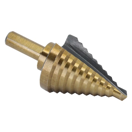 Drill America No 5 HSS Black & Gold Step Drill Bit (1/4" - 1-3/8" by 1/8") STE5