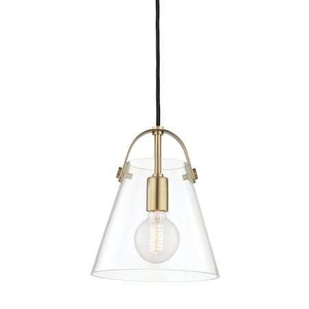 Mitzi Karin 1 Light Pendant 9 In. Aged Brass H162701S-AGB