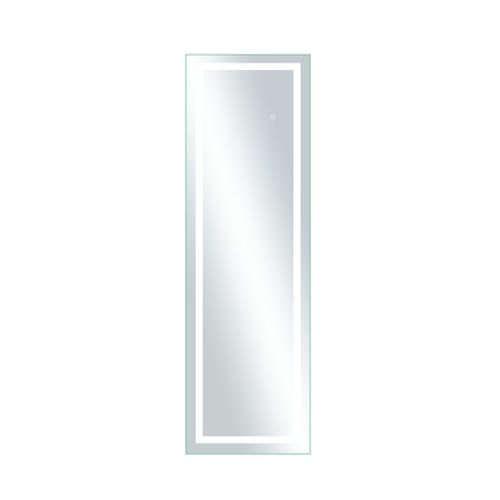 Homeroots 63" White Lighted Metal Framed Bathroom Vanity Mirror 564818