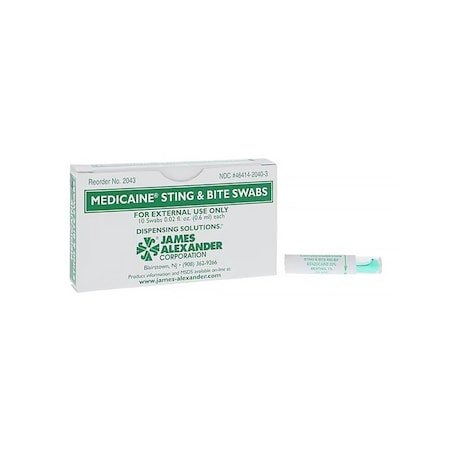 Medicaine Sting/Bite Relief Topical Swabs 0.6mL, 10PK 1004988