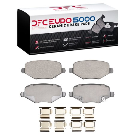 Dfc 5000 Euro Ceramic Disc Brake Pad Set, 1600-1719-01