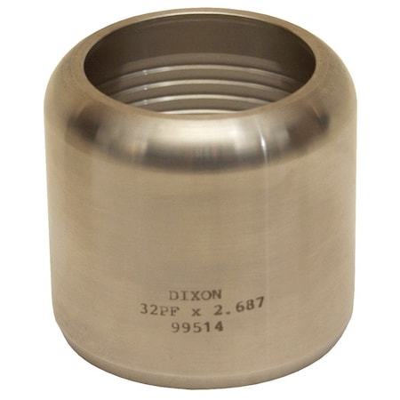 Dixon IX Sanitary Ferrule, 3", 3-40/64"-3-43/64" 48PFX3.687
