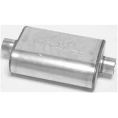 Dynomax 17220 3 in. Inlet x 14 in. Outlet Ultra Flo Welded Stainless Steel Oval Exhaust Muffler DYN17220