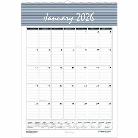 House Of Doolittle Monthly Wall Calendar, 12x17 In. HOD332