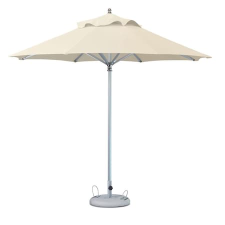 Homeroots 10ft Ecru Polyester Round Market Patio Umbrella 491971