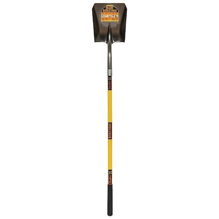 Structron Square Point Shovel, 14 ga Carbon Spring Steel Blade, Fiberglass Handle 49732