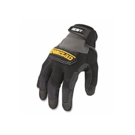 Ironclad Performance Wear Heavy Utility, Gloves, Synthetic Leather W/Duraclad Palm/TPR Knuckle/Nylon BOH, Medium, Black/Gray 424-HUG-03-M