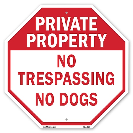Signmission Private Property No Trespassing No, 18 Inch X 18 Inch, Plastic Sign OC-P-18-139