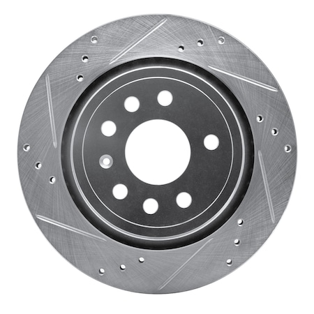 Dynamic Friction Co DFC Brake Rotor - Drilled and Slotted - Silver 631-65018L