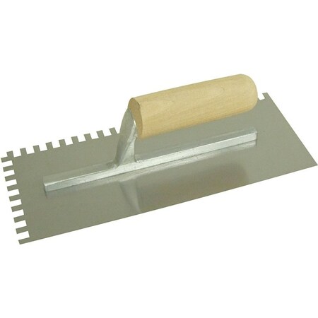 Marshalltown QLT Trowel, 11 in L, 4-1/2 in W, Square Notch, Straight Handle 975