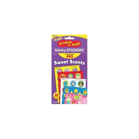 Trend Sweet Stickers, Scratch/Sniff Scents, 480 Pieces/PK, AST TEPT83901