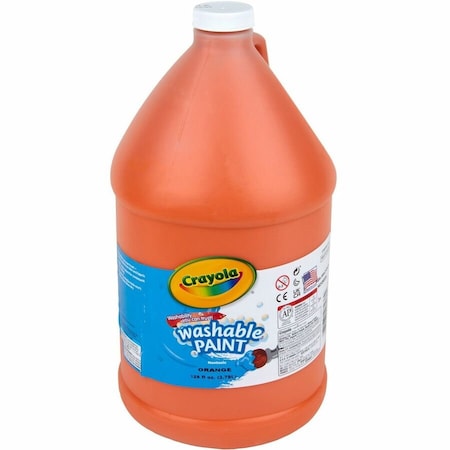 Crayola Paint, Washable, 128oz, Orange 542128036