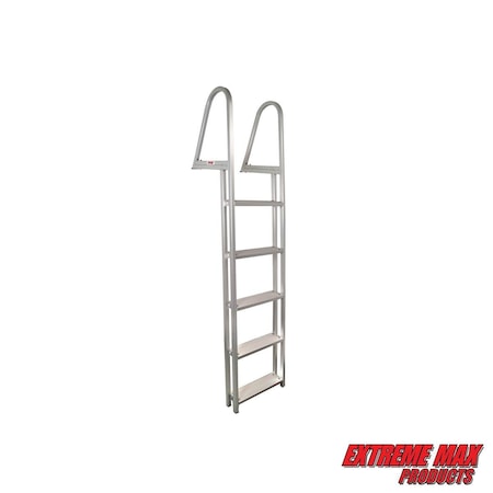 Extreme Max 3005.3383 Aluminum Pontoon/Dock Ladder - 5-Step 3005.3383