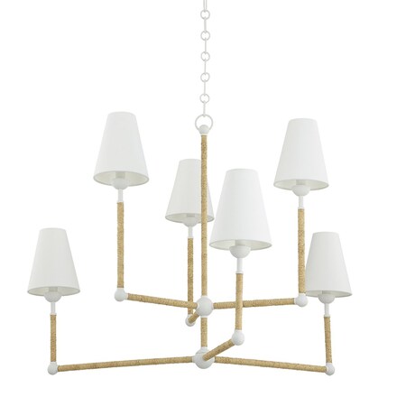 Mitzi Megan Molten X Mariana 6 Light Chandelier 41 In. Textured White H708806-TWH